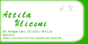 attila ulicsni business card